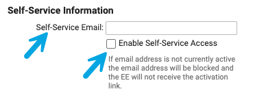 Enter Email and Enable